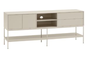 Krémový TV stolek Teulat Platt 175 x 45 cm