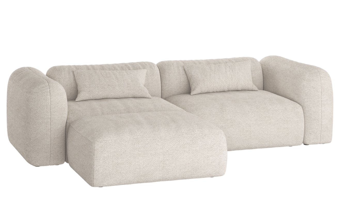 noo.ma Bouclé rohová pohovka Yaro 263 cm