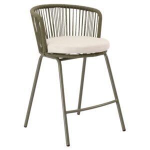 Somcasa Zelená kovová barová židle Pierre 64
