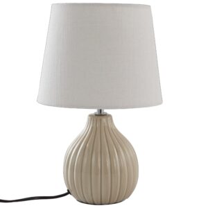 Jotex Béžová keramická stolní lampa MONA