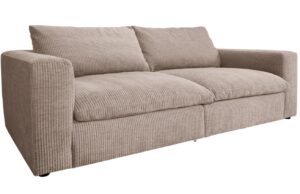 Micadoni Béžová manšestrová trojmístná pohovka Lazy 226 cm