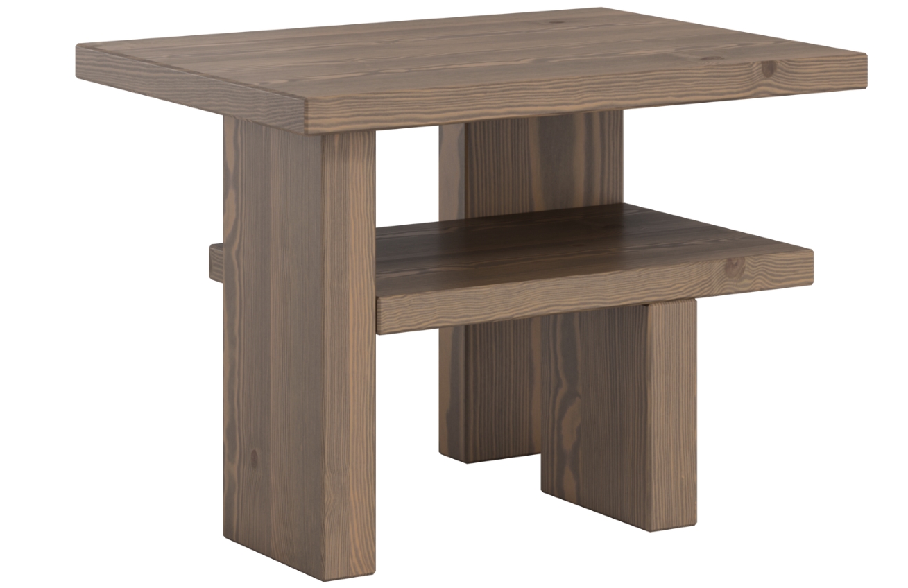 Hnědý dřevěný odkládací stolek Karup Design Japan 45 x 34 cm