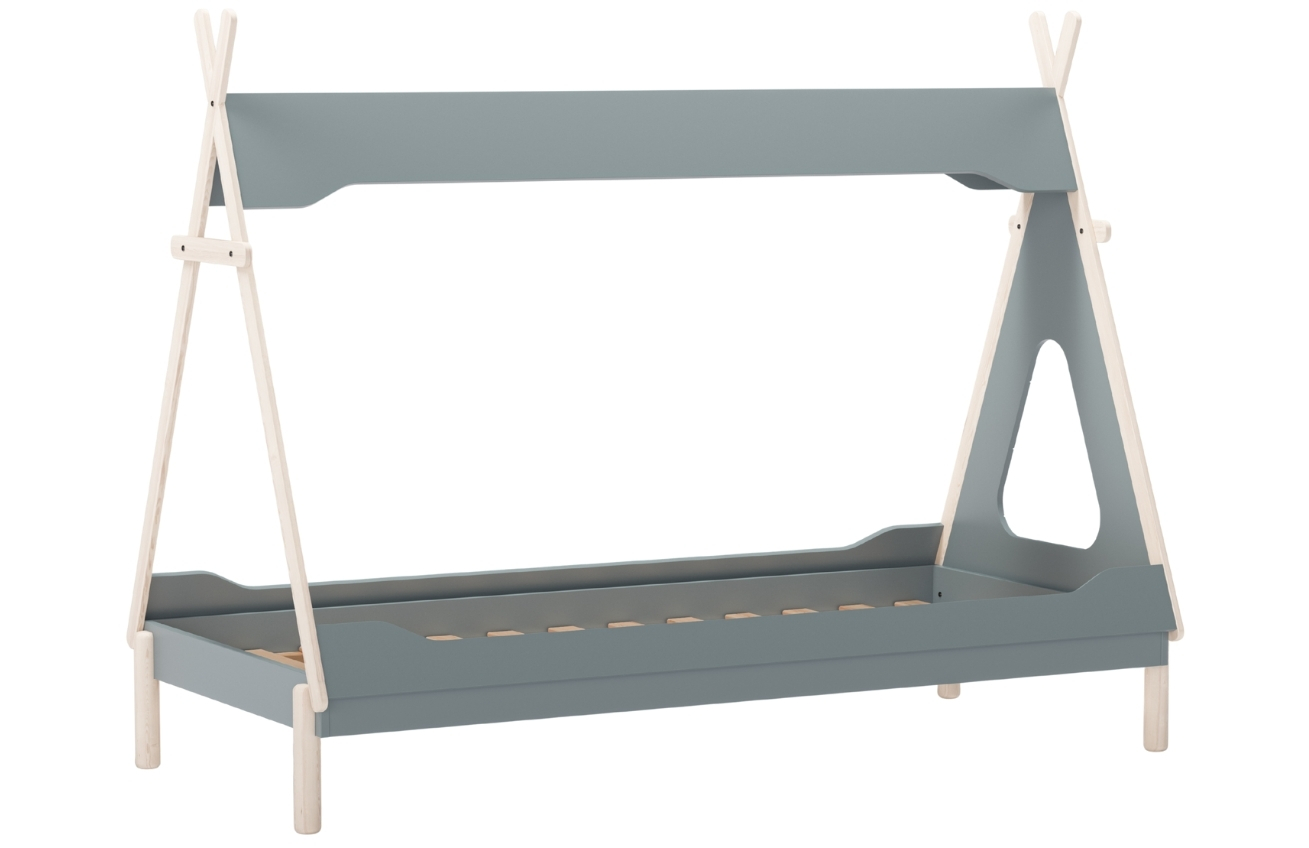 Marckeric Zelená dřevěná dětská postel Nora 90 x 190 cm