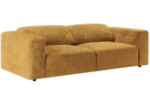 Micadoni Žlutá žinylková trojmístná pohovka Cruz 234 cm