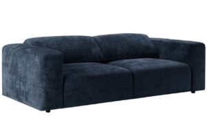 Micadoni Tmavě modrá žinylková trojmístná pohovka Cruz 234 cm