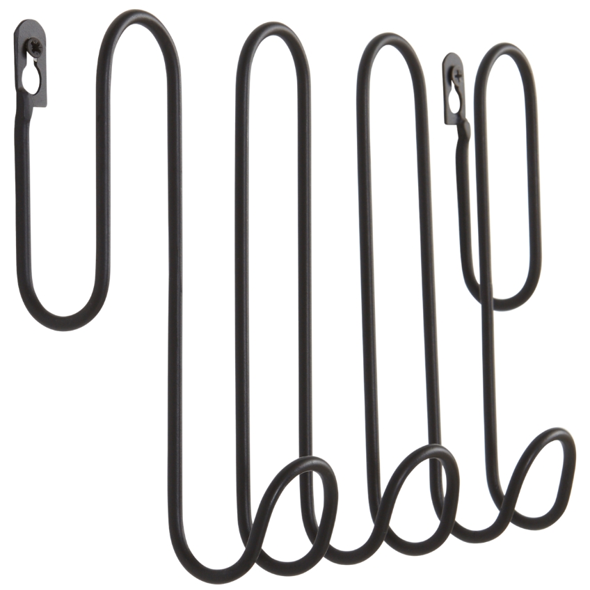 Jotex Černý kovový nástěnný věšák TURNS 40 cm