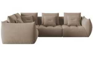 Micadoni Sametová rohová pohovka Bloom 316 cm