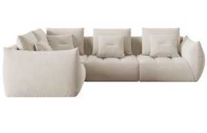 Micadoni Sametová rohová pohovka Bloom 316 cm