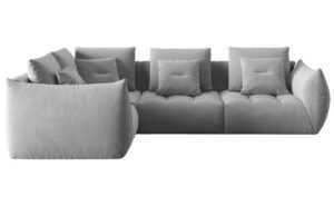 Micadoni Sametová rohová pohovka Bloom 316 cm
