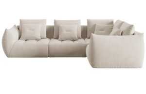 Micadoni Sametová rohová pohovka Bloom 316 cm