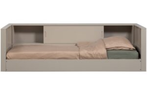 WOOOD Šedobéžová dřevěná postel Carter 90 x 200 cm