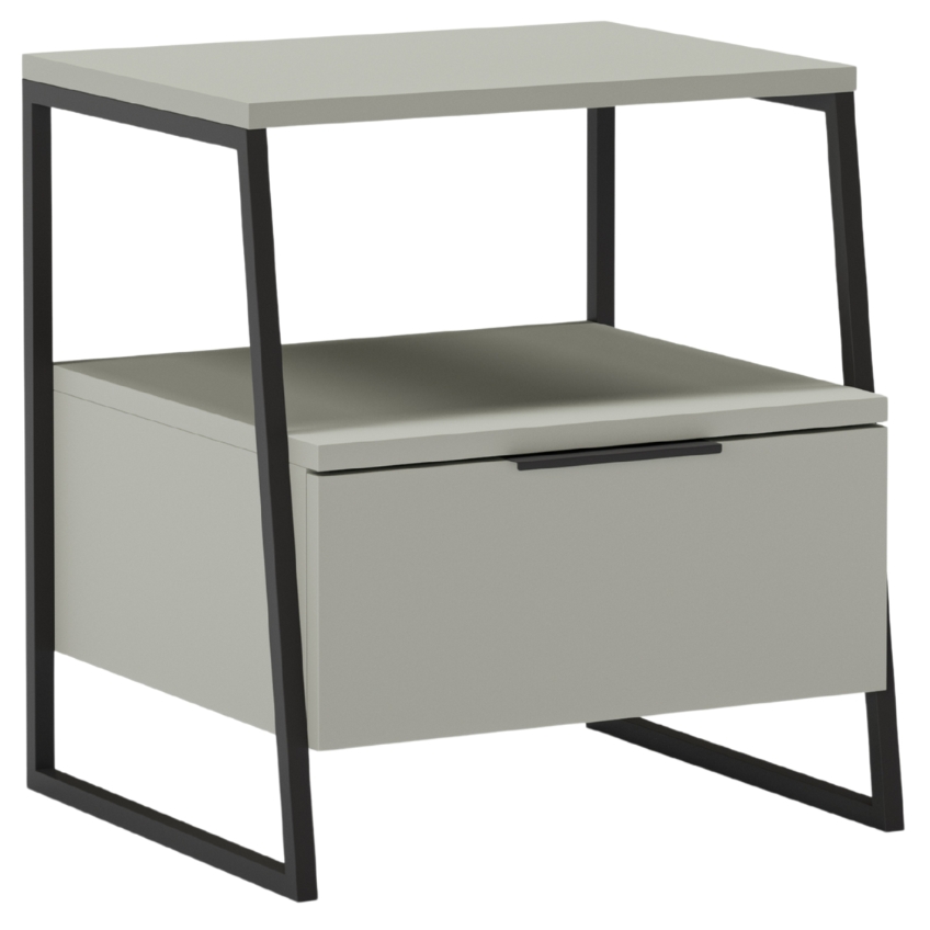 Marckeric Zelený lakovaný noční stolek Velia 45 x 40 cm