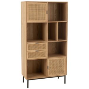 J-line Dřevěná knihovna Square 174 x 90 cm