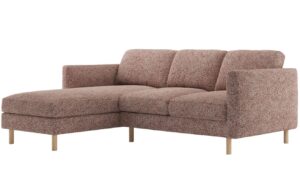 Micadoni Růžová rohová pohovka Eden 250 cm