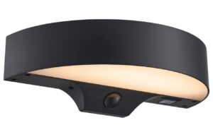 Nordlux Černé venkovní nástěnné LED světlo Monay Round Solar