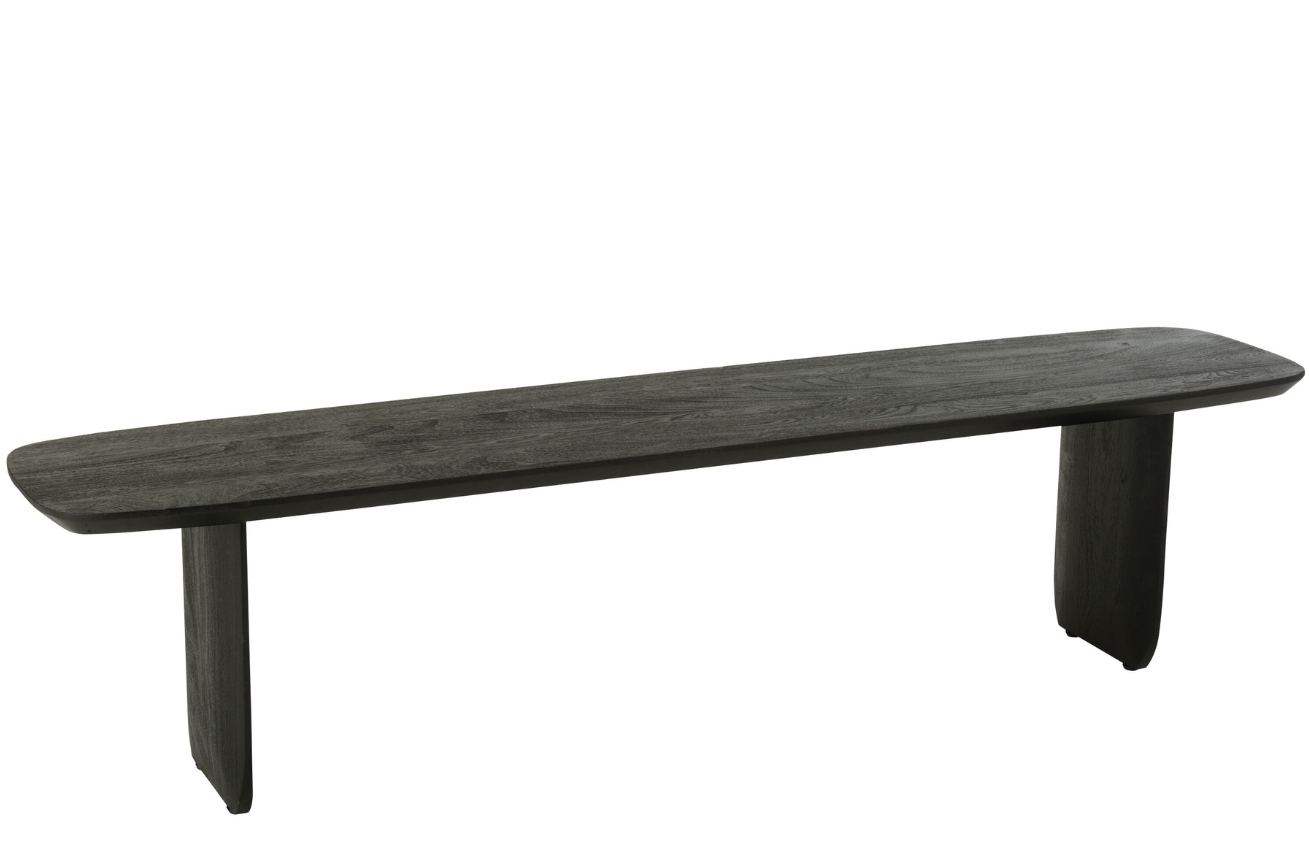 J-line Černá dřevěná lavice Acacia 190 cm