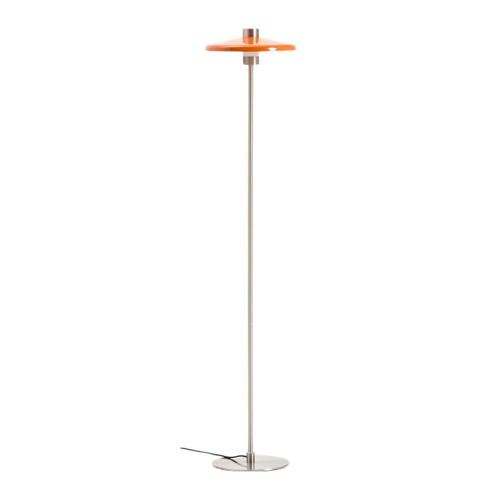 Kave Home Oranžová kovová stojací lampa Nuvira 130 cm
