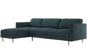 Micadoni Modrá rohová pohovka Eden 286 cm