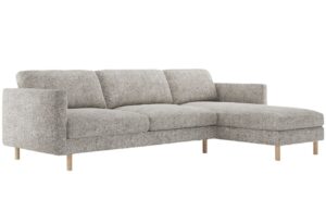 Micadoni Béžovošedá rohová pohovka Eden 286 cm