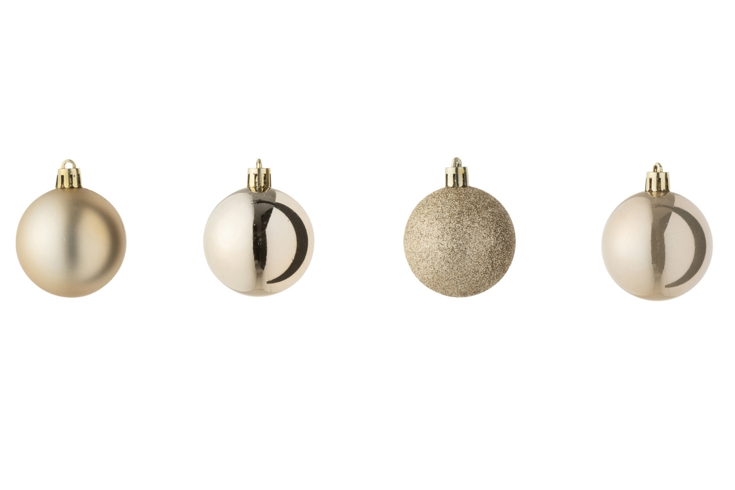 J-line Zlaté plastové vánoční ozdoby Sparkle 10 cm