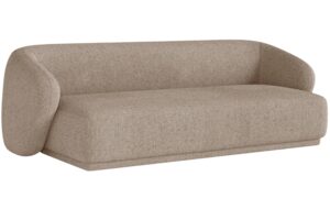 Maison Heritage Hnědá čalouněná trojmístná pohovka Jane 220 cm