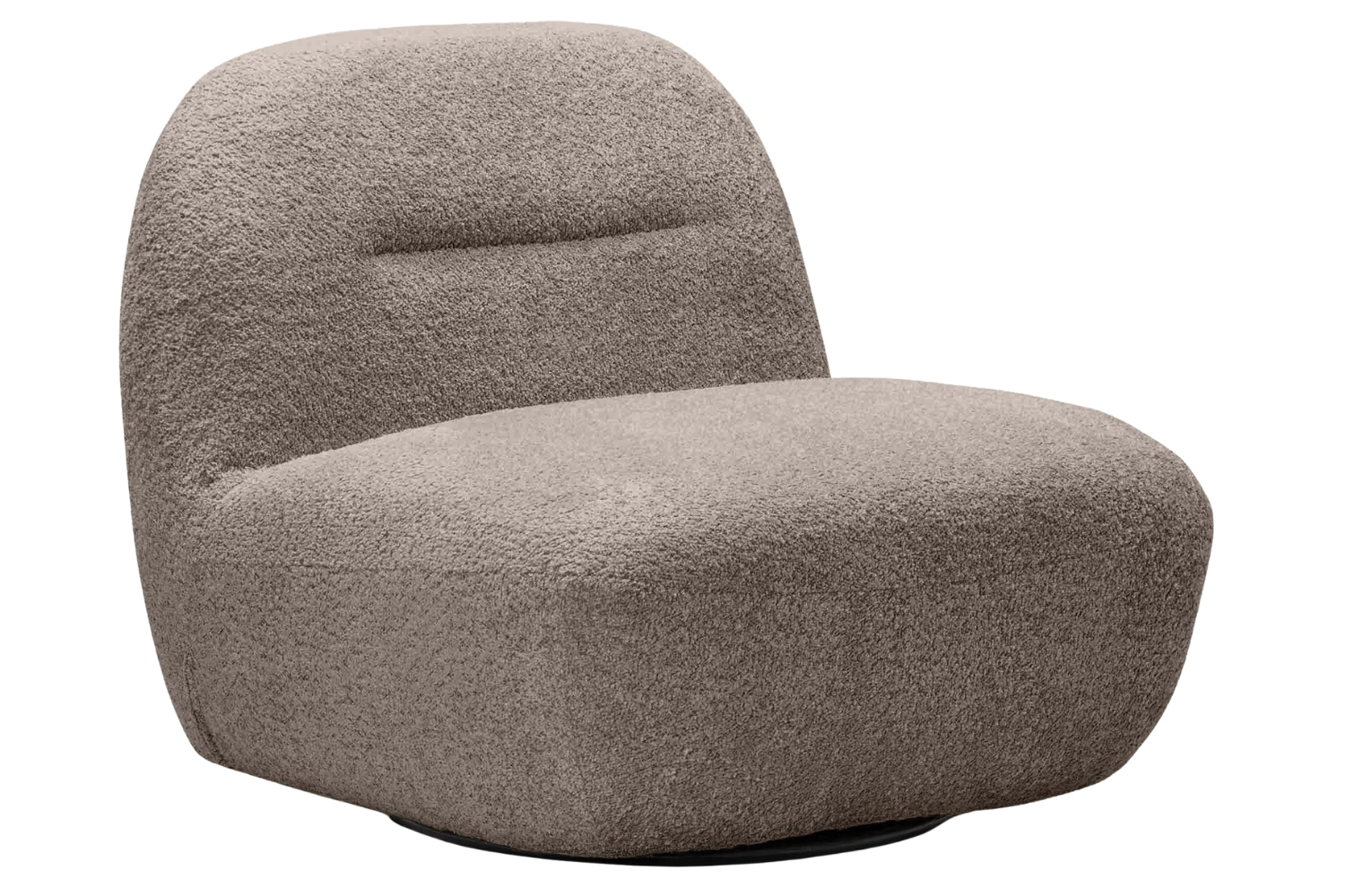 Nova Nook Šedohnědé otočné bouclé křeslo Bochic