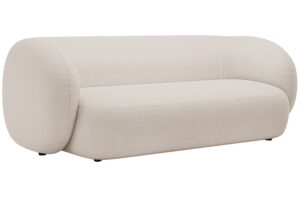 Micadoni Béžová bouclé trojmístná pohovka Kate 213 cm