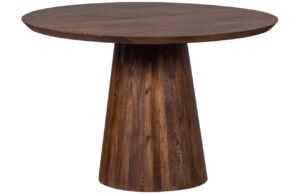 WOOOD Hnědý dřevěný kulatý jídelní stůl Timi 130 cm