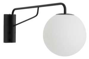 Kave Home Černé kovové nástěnné světlo Eilo