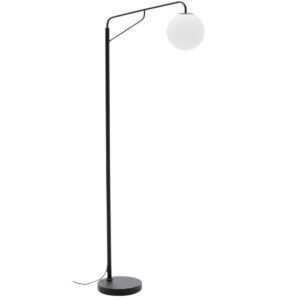 Kave Home Černá kovová stojací lampa Eilo 164 cm