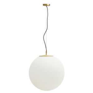 Kave Home Bílé skleněné závěsné světlo Brisia 50 cm