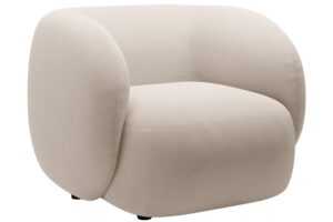 Micadoni Béžové sametové křeslo Kate