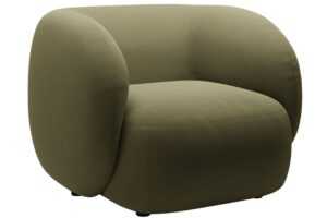 Micadoni Zelené sametové křeslo Kate