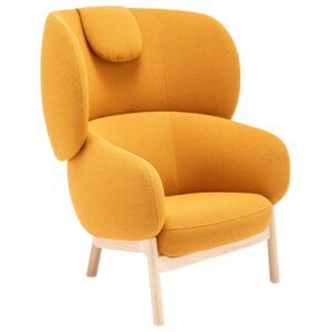 MDD Světle oranžové bouclé křeslo Grand Grace