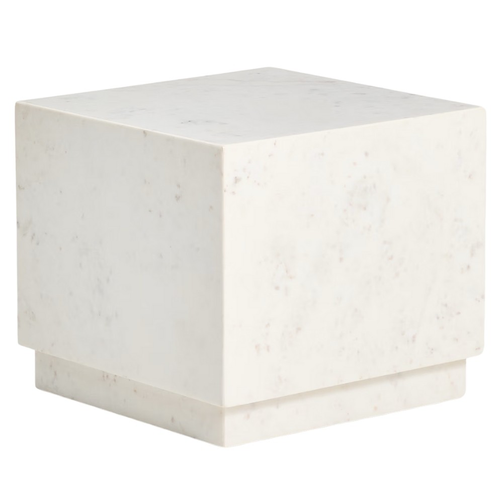 Kave Home Bílý mramorový odkládací stolek Sorein 40 x 40 cm