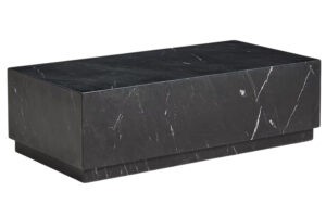 Kave Home Černý mramorový konferenční stolek Sorein 100 x 50 cm