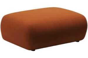 Micadoni Oranžová sametová podnožka Kate 99 x 60 cm