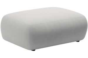 Micadoni Světle šedá sametová podnožka Kate 99 x 60 cm