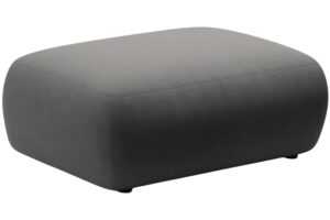 Micadoni Tmavě šedá sametová podnožka Kate 99 x 60 cm