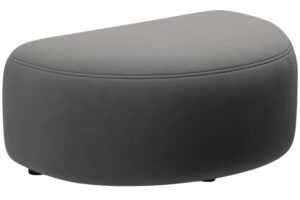 Micadoni Tmavě šedá sametová podnožka Kate II. 99 x 60 cm