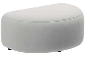 Micadoni Světle šedá sametová podnožka Kate II. 99 x 60 cm