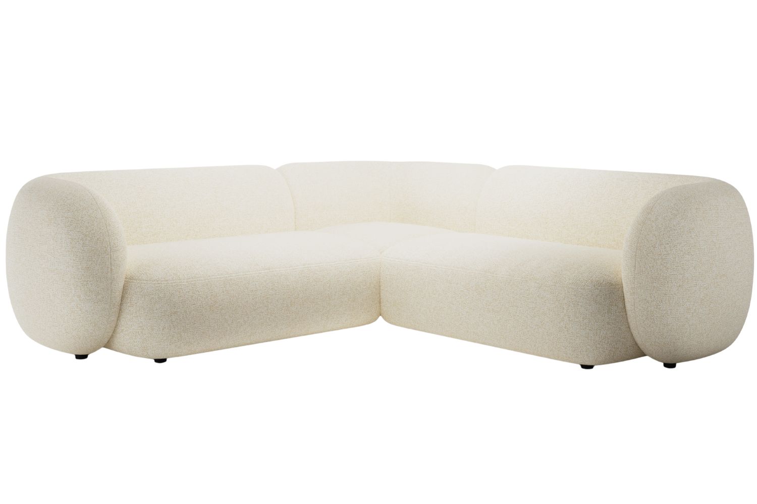 Micadoni Světle béžová rohová pohovka Kate 252 cm