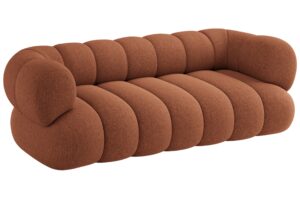 Cosmopolitan Design Terakotově oranžová trojmístná pohovka Koge 210 cm