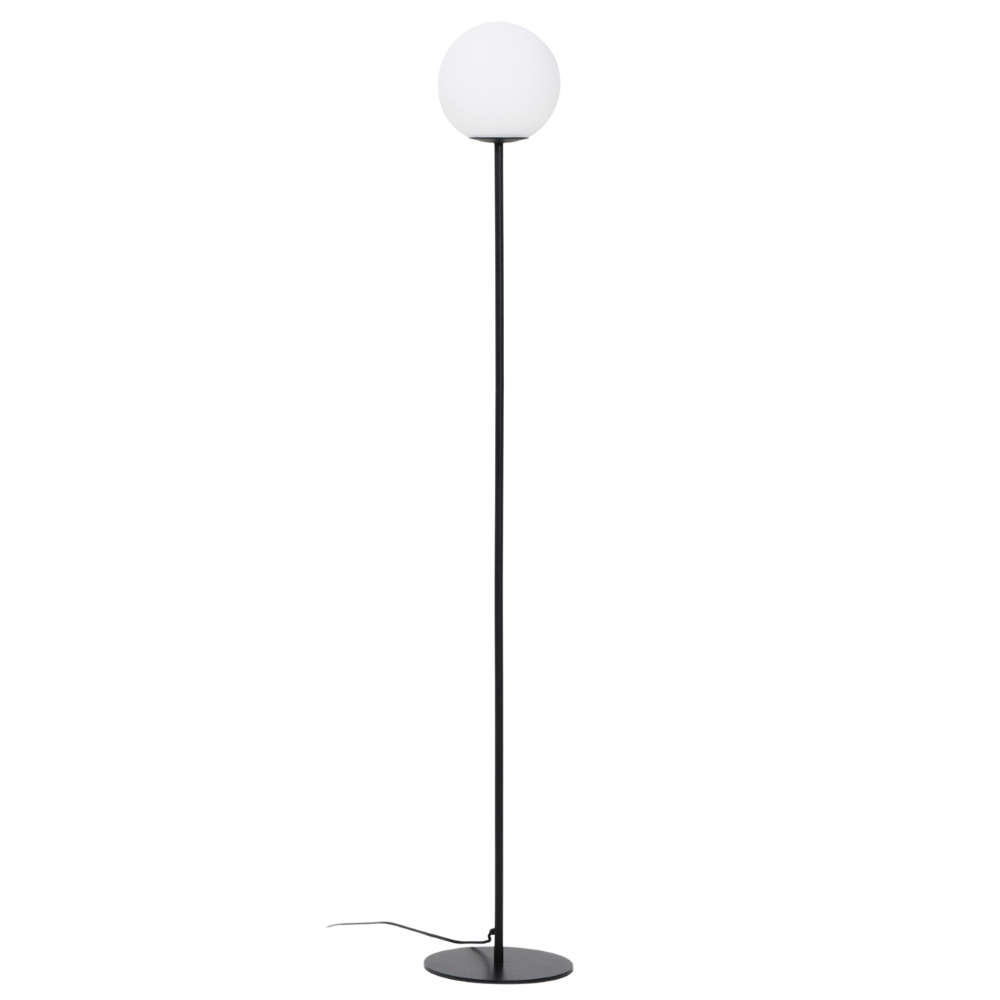 Kave Home Černá kovová stojací lampa Brisia 155 cm