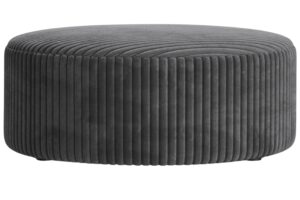 Micadoni Šedý manšestrový taburet Dia 90 cm