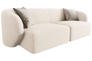 Maison Heritage Světle béžová dvoumístná pohovka Chiara 188 cm