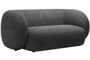 Micadoni Tmavě šedá dvoumístná pohovka Kate 183 cm