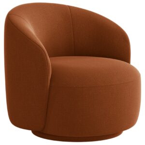 Micadoni Terakotově oranžové otočné křeslo Letizia