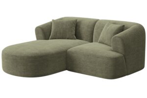 Cosmopolitan Design Zelená manšestrová rohová pohovka Campi 180 cm