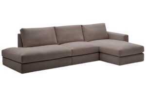 Kave Home Tmavě hnědá modulární rohová pohovka Alea 340 cm